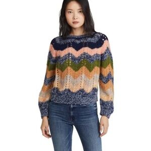 MOTHER The Boat Square Jumper in No Cutting Corners Alpaca Sweater Size M